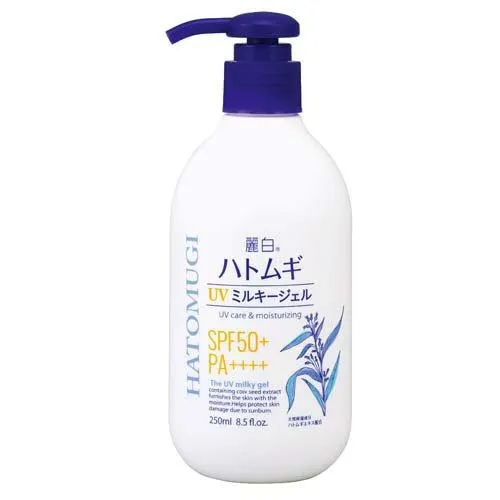 Reihaku HATOMUGI UV Milky Gel SPF50+ PA++++ Pump Typeã€€250ml